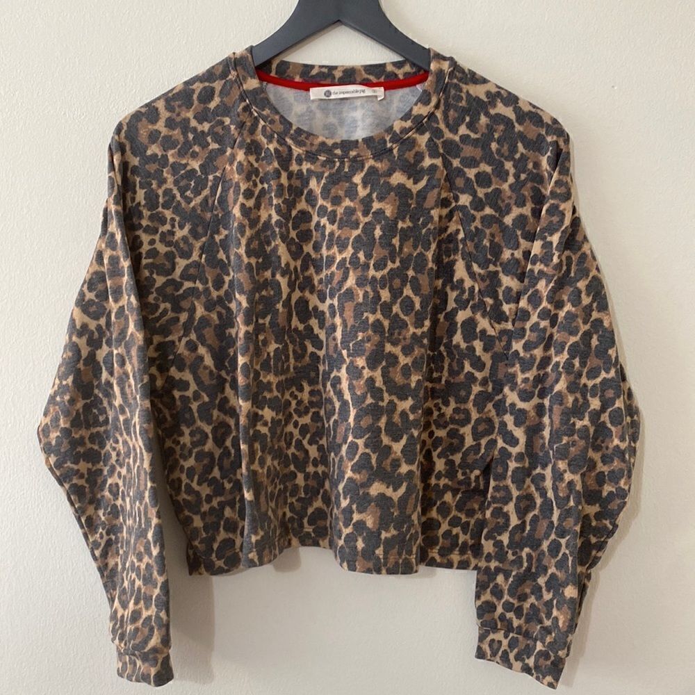 The Impeccable Pig cropped sweatshirt small animal print
